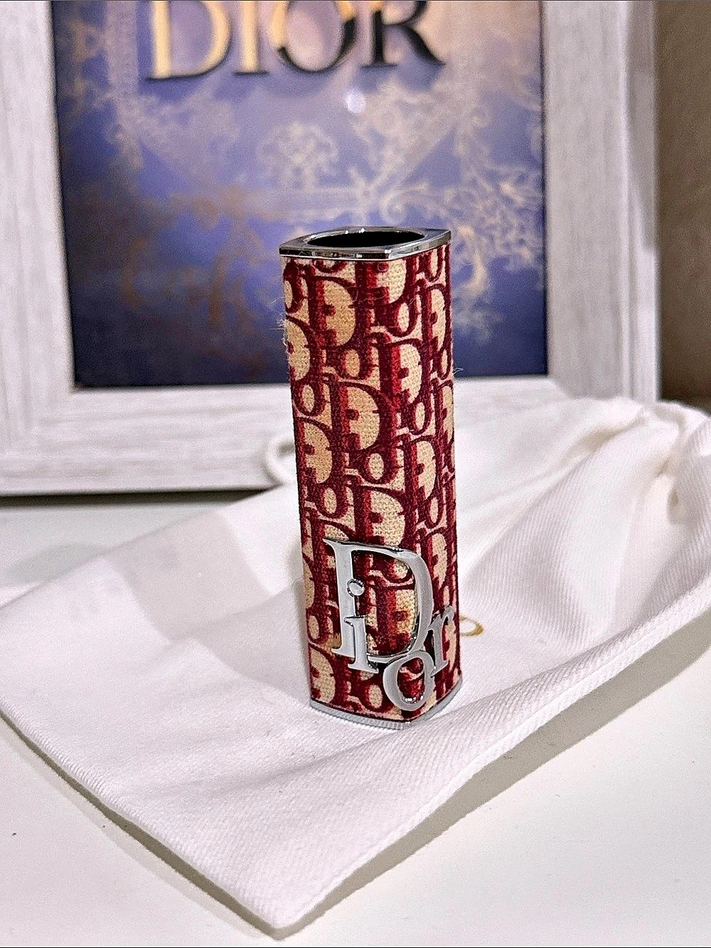Dior Addict Lipstick Case Burgundy Oblique